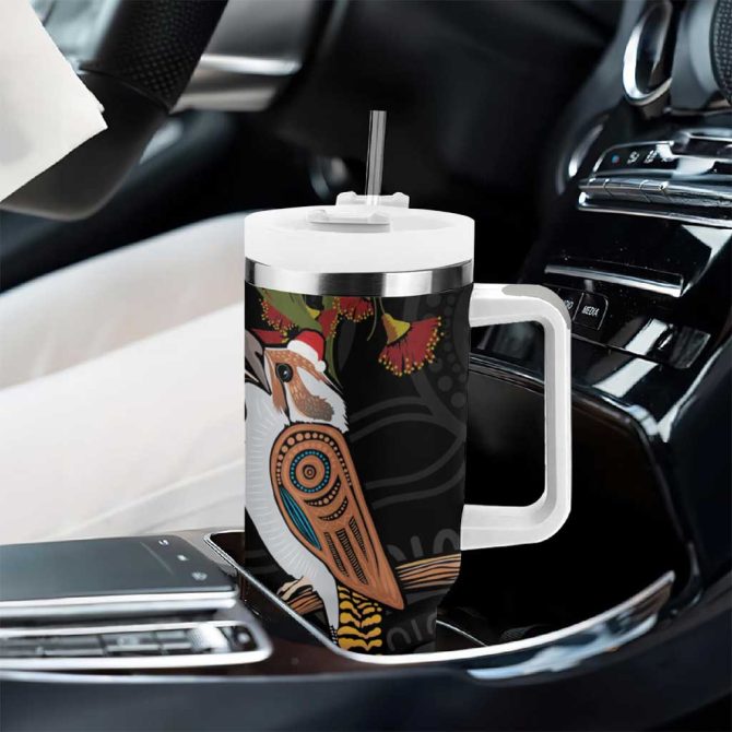 Australia Indigenous Christmas Kookaburra Aboriginal Custom Stanley Quencher 40Oz Stainless Steel Tumbler With Handle - Image 8