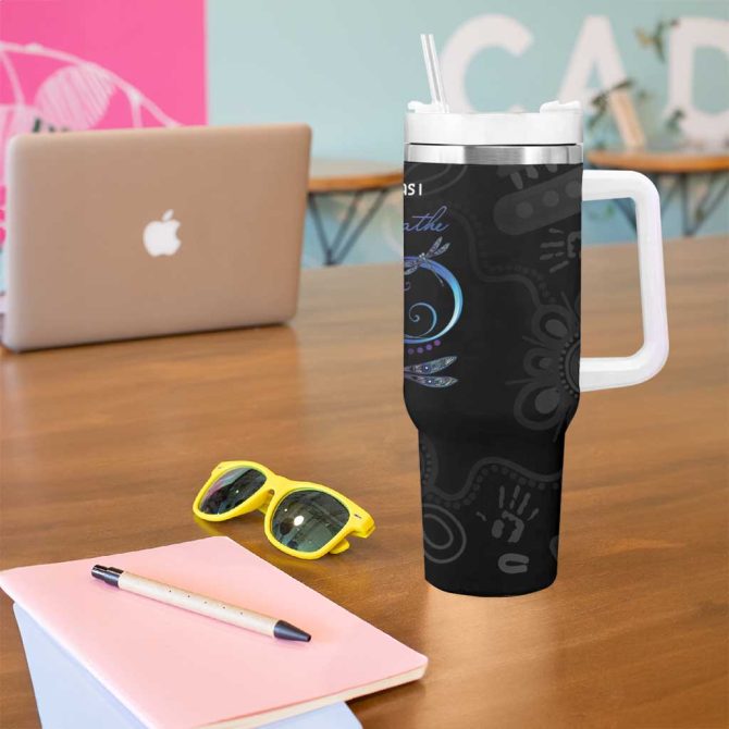 Australia Indigenous Memorial As Long As I Breathe You #8217;Ll Be Remembered Custom Stanley Quencher 40Oz Stainless Steel Tumbler With Handle - Image 5