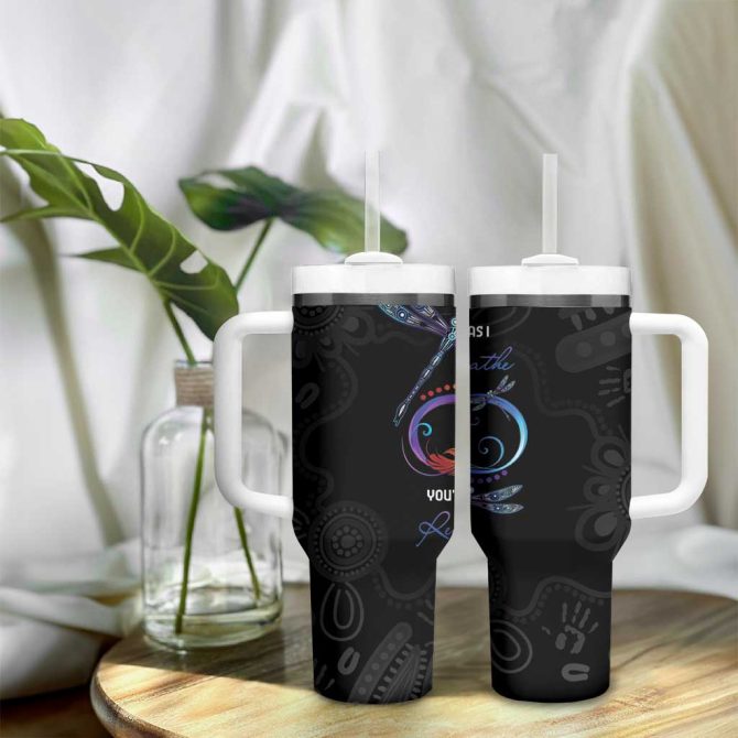 Australia Indigenous Memorial As Long As I Breathe You #8217;Ll Be Remembered Custom Stanley Quencher 40Oz Stainless Steel Tumbler With Handle - Image 9