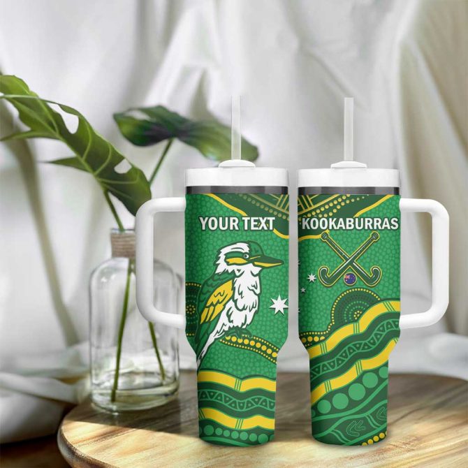 Australia Kookaburras Indigenous Art Custom Stanley Quencher 40Oz Stainless Steel Tumbler With Handle - Image 9