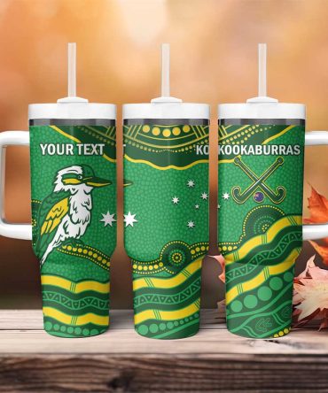 Australia Kookaburras Indigenous Art Custom Stanley Quencher 40Oz Stainless Steel Tumbler With Handle