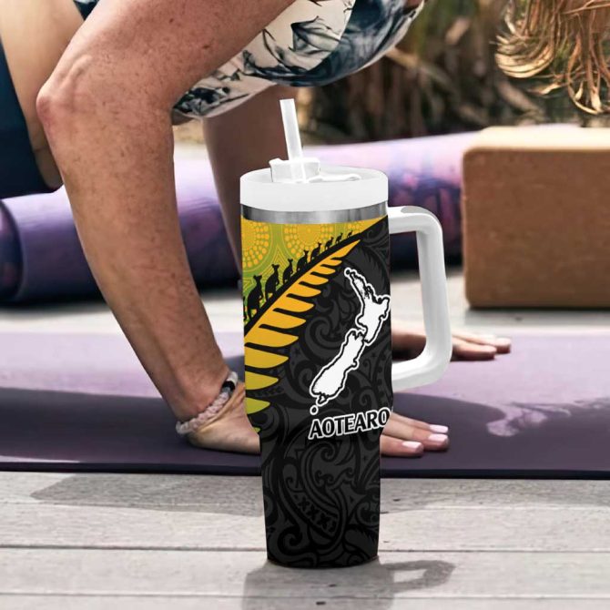 Australia New Zealand Rugby Custom Stanley Quencher 40Oz Stainless Steel Tumbler - Image 6