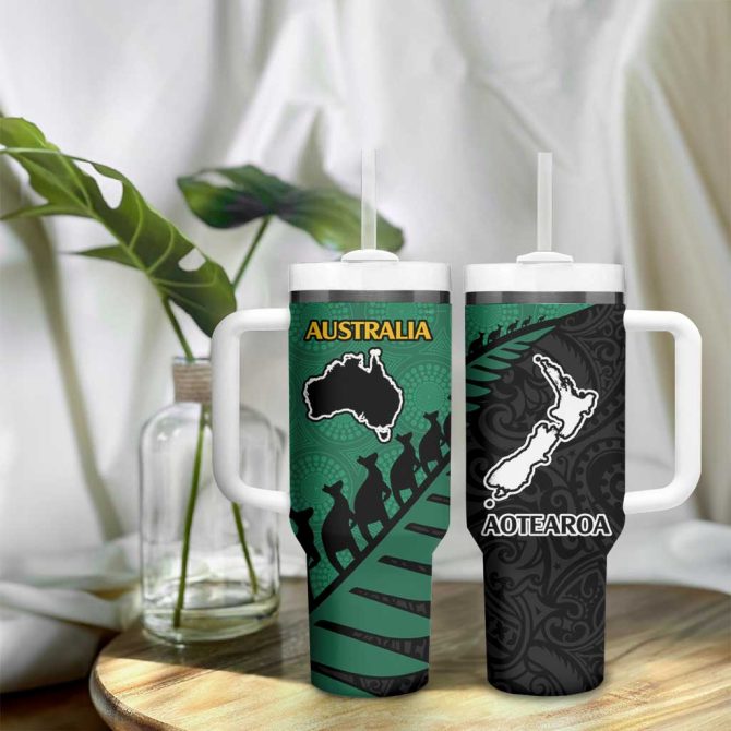 Australia New Zealand Rugby Custom Stanley Quencher 40Oz Stainless Steel Tumbler - Image 9