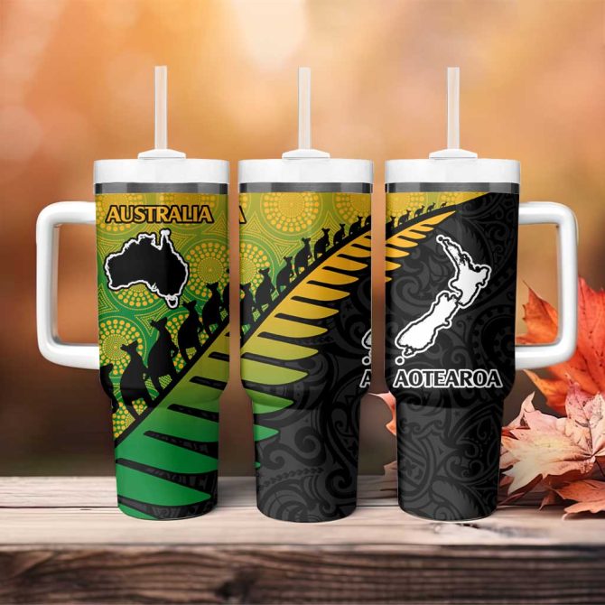 Australia New Zealand Rugby Custom Stanley Quencher 40Oz Stainless Steel Tumbler - Image 4