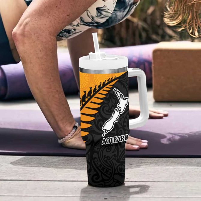 Australia New Zealand Rugby Custom Stanley Quencher 40Oz Stainless Steel Tumbler - Image 6