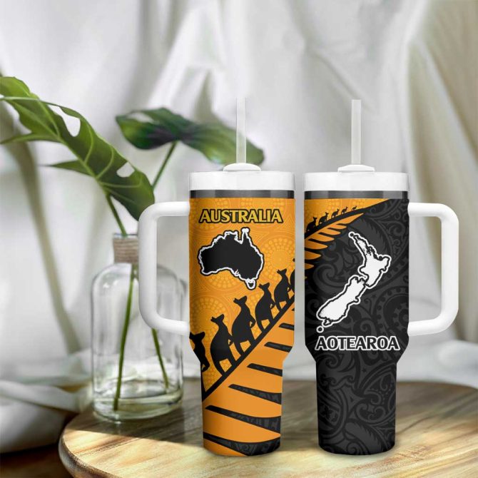 Australia New Zealand Rugby Custom Stanley Quencher 40Oz Stainless Steel Tumbler - Image 9
