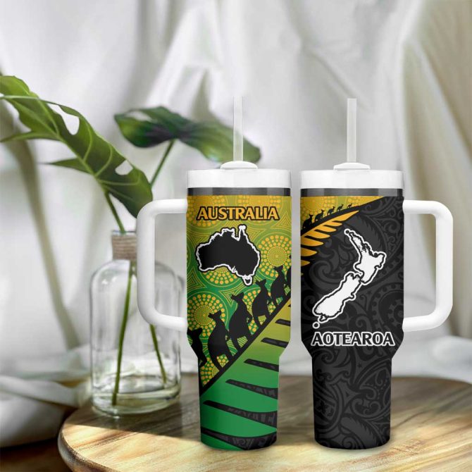 Australia New Zealand Rugby Custom Stanley Quencher 40Oz Stainless Steel Tumbler - Image 9