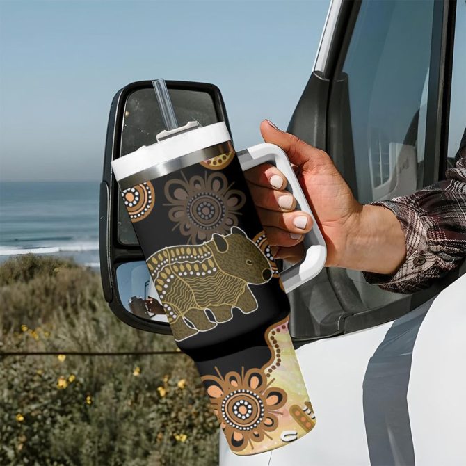Australia Opal Wombat Custom Stanley Quencher 40Oz Stainless Steel Tumbler - Image 8