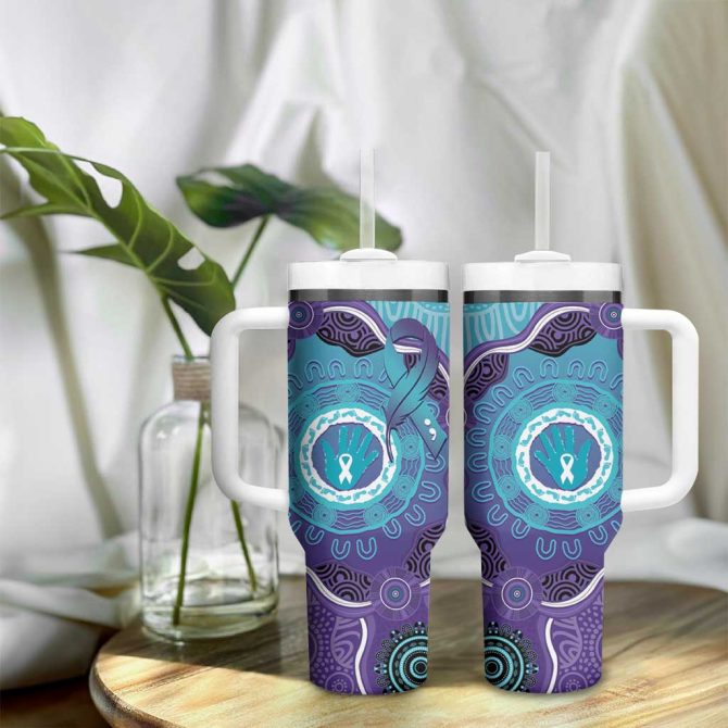 Australia Suicide Prevention Month Custom Stanley Quencher 40Oz Stainless Steel Tumbler - Image 9