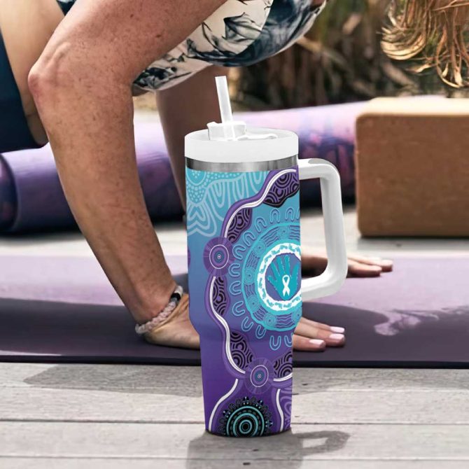Australia Suicide Prevention Month Custom Stanley Quencher 40Oz Stainless Steel Tumbler - Image 6