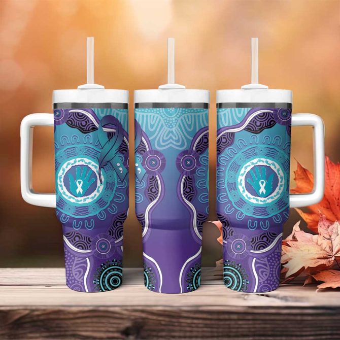 Australia Suicide Prevention Month Custom Stanley Quencher 40Oz Stainless Steel Tumbler - Image 4