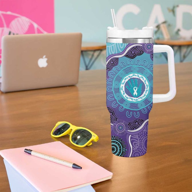Australia Suicide Prevention Month Custom Stanley Quencher 40Oz Stainless Steel Tumbler - Image 5