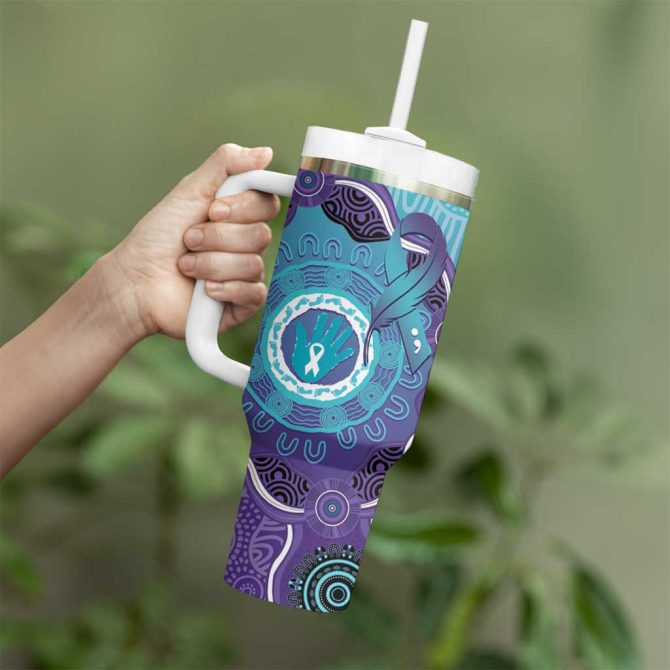 Australia Suicide Prevention Month Custom Stanley Quencher 40Oz Stainless Steel Tumbler - Image 3