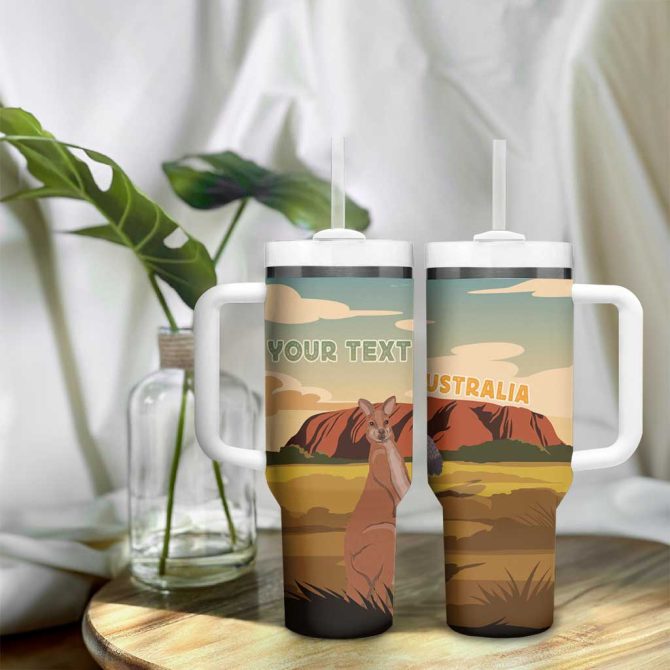 Australia Uluru Scenery Custom Stanley Quencher 40Oz Stainless Steel Tumbler With Handle - Image 9