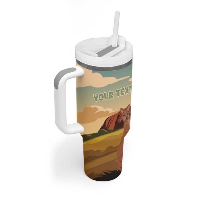 Australia Uluru Scenery Custom Stanley Quencher 40Oz Stainless Steel Tumbler With Handle - Image 3