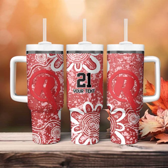 Australian Renegades Cricket Minimalism Aboriginal Custom Stanley Quencher 40Oz Stainless Steel Tumbler With Handle