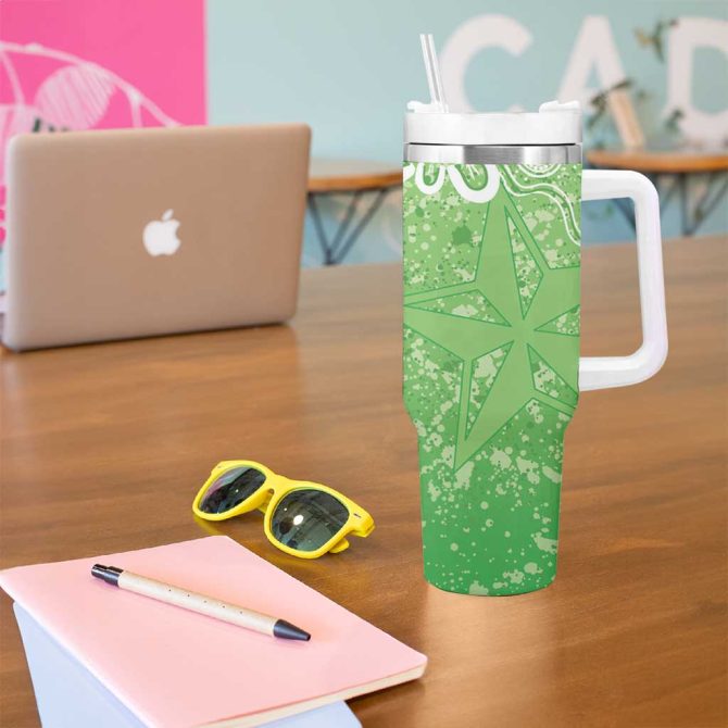 Australian Stars Cricket Minimalism Aboriginal Custom Stanley Quencher 40Oz Stainless Steel Tumbler With Handle - Image 5