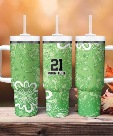 Australian Stars Cricket Minimalism Aboriginal Custom Stanley Quencher 40Oz Stainless Steel Tumbler With Handle
