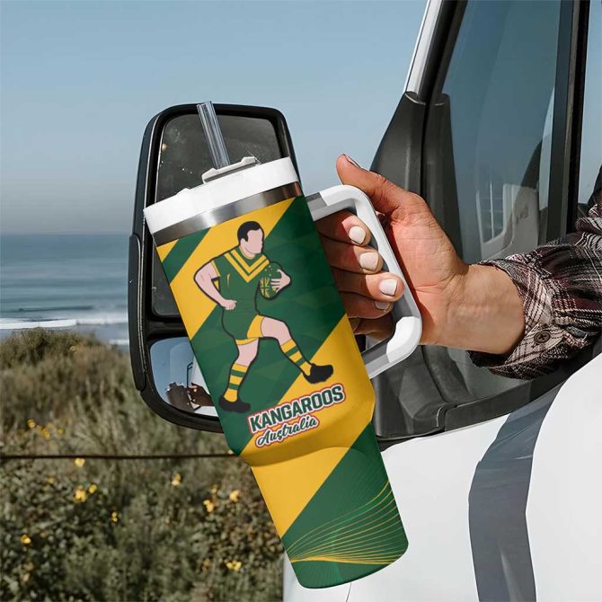 Australiatonga Rugby Pacific The Kangaroos And Mate Ma #8217;A Tonga Custom Stanley Quencher 40Oz Stainless Steel Tumbler With Handle - Image 7