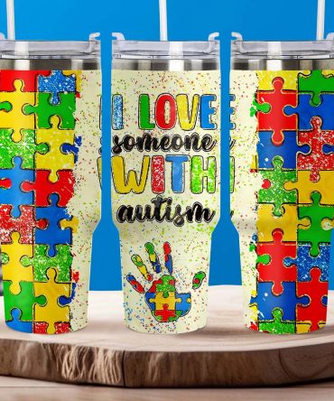 Autism Awareness Custom Stanley Quencher 40Oz Stainless Steel Tumbler