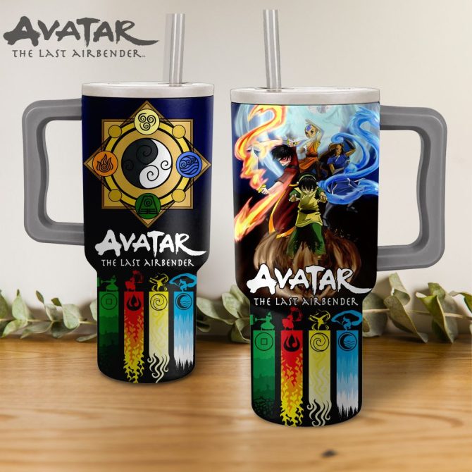 Avatar The Last Airbender Cartoon Custom Stanley Quencher 40Oz Stainless Steel