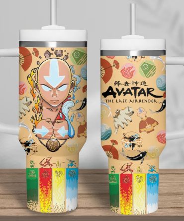 Avatar The Last Airbender Cartoon Custom Stanley Quencher 40Oz Stainless Steel