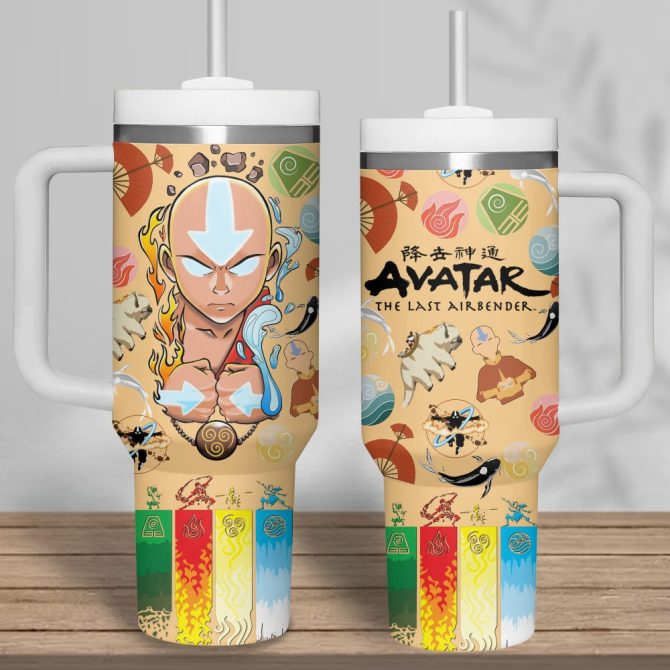 Avatar The Last Airbender Cartoon Custom Stanley Quencher 40Oz Stainless Steel