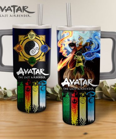 Avatar The Last Airbender Cartoon Custom Stanley Quencher 40Oz Stainless Steel Tumbler With Handle