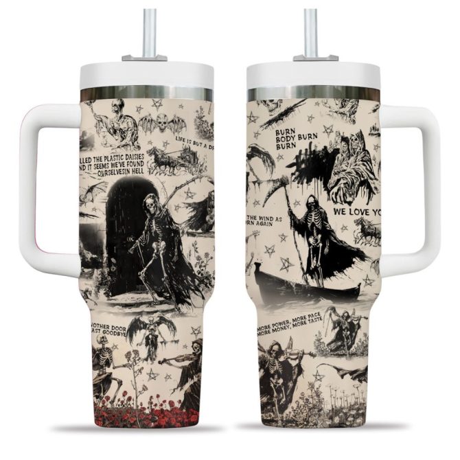 Avenged Sevenfold Music Custom Stanley Quencher 40Oz Stainless Steel Tumbler - Image 2