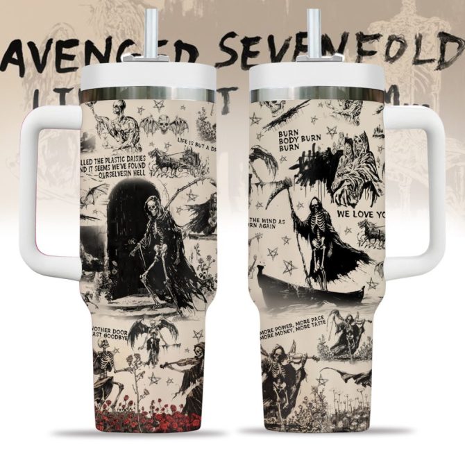 Avenged Sevenfold Music Custom Stanley Quencher 40Oz Stainless Steel Tumbler