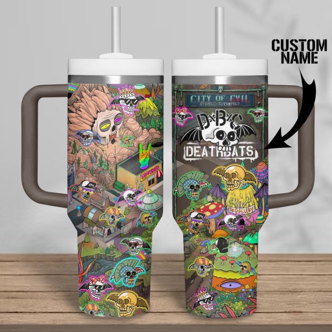 Avenged Sevenfold Music Custom Stanley Quencher 40Oz Stainless Steel Tumbler - Image 4