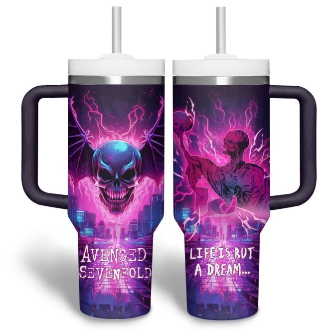 Avenged Sevenfold Music Custom Stanley Quencher 40Oz Stainless Steel Tumbler - Image 2