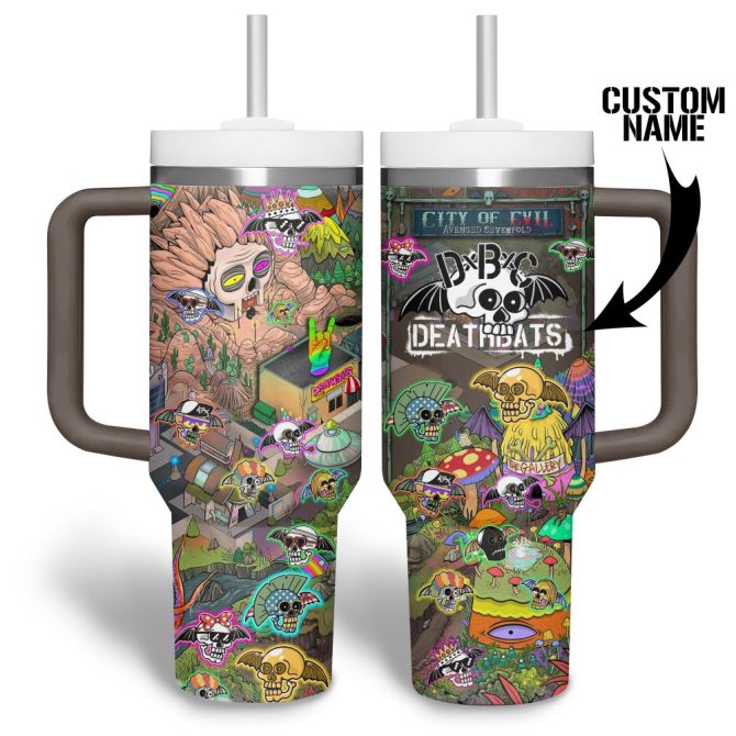 Avenged Sevenfold Music Custom Stanley Quencher 40Oz Stainless Steel Tumbler - Image 3