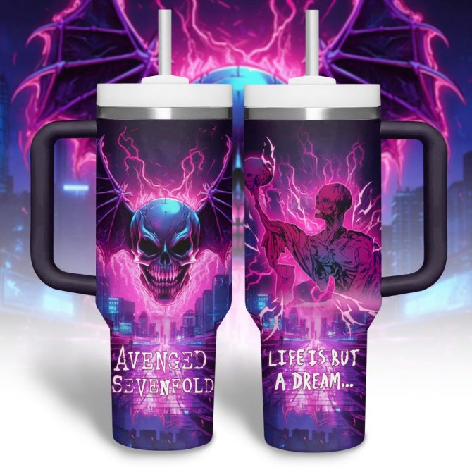 Avenged Sevenfold Music Custom Stanley Quencher 40Oz Stainless Steel Tumbler