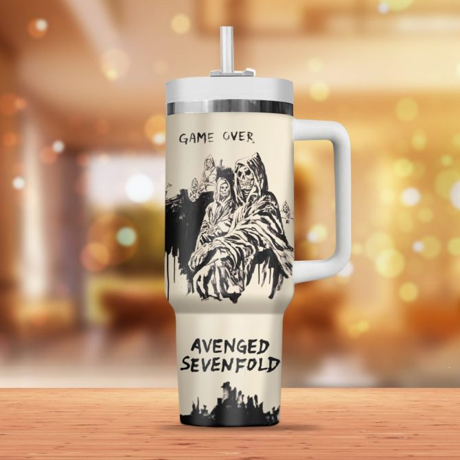 Avenged Sevenfold Music Custom Stanley Quencher 40Oz Stainless Steel Tumbler - Image 3