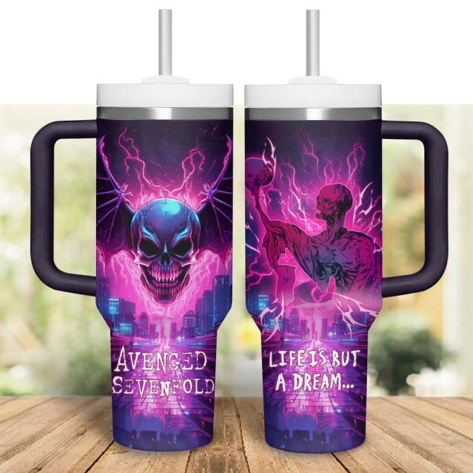 Avenged Sevenfold Music Custom Stanley Quencher 40Oz Stainless Steel Tumbler - Image 3
