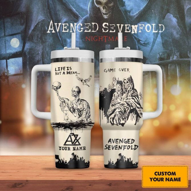 Avenged Sevenfold Music Custom Stanley Quencher 40Oz Stainless Steel Tumbler