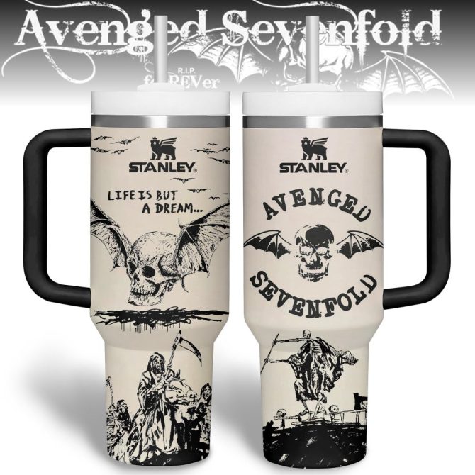 Avenged Sevenfold Music Custom Stanley Quencher 40Oz Stainless Steel Tumbler With Handle