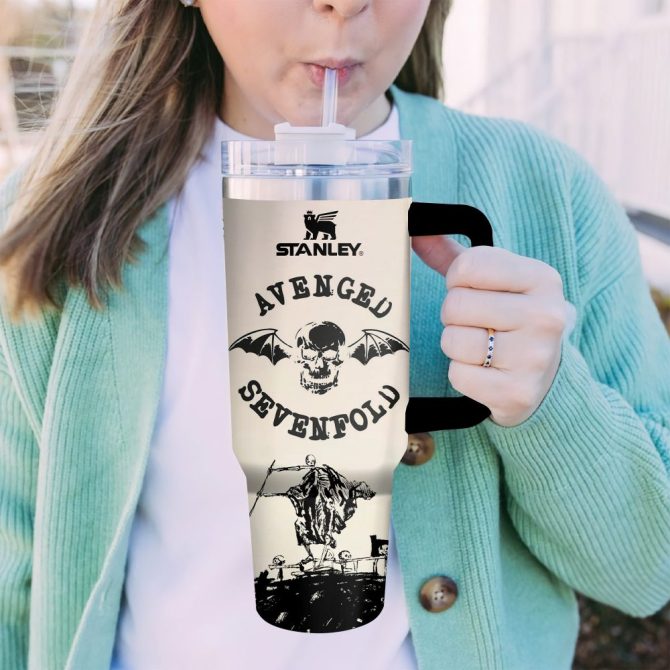 Avenged Sevenfold Music Custom Stanley Quencher 40Oz Stainless Steel Tumbler With Handle - Image 7