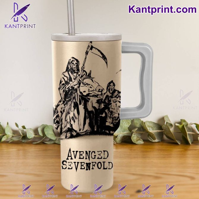 Avenged Sevenfold Music Custom Stanley Quencher 40Oz Stainless Steel Tumbler With Handle - Image 2