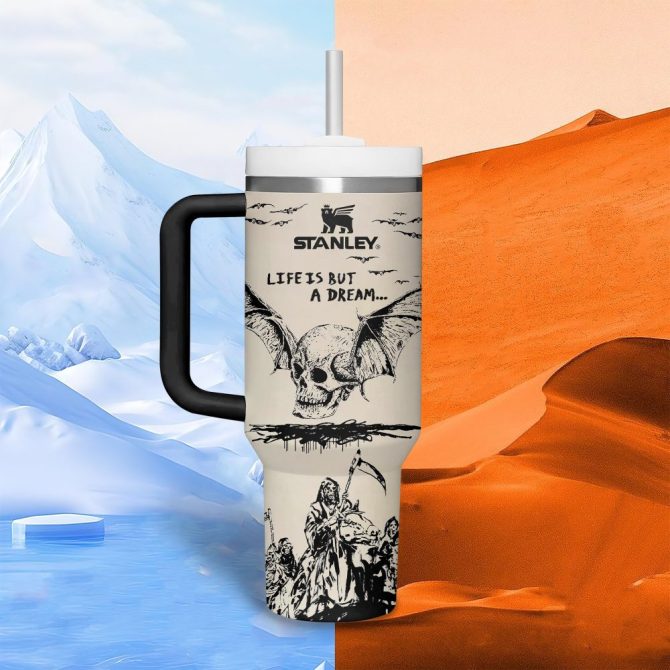 Avenged Sevenfold Music Custom Stanley Quencher 40Oz Stainless Steel Tumbler With Handle - Image 4