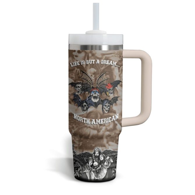 Avenged Sevenfold Music Custom Stanley Quencher 40Oz Stainless Steel Tumbler With Handle - Image 2