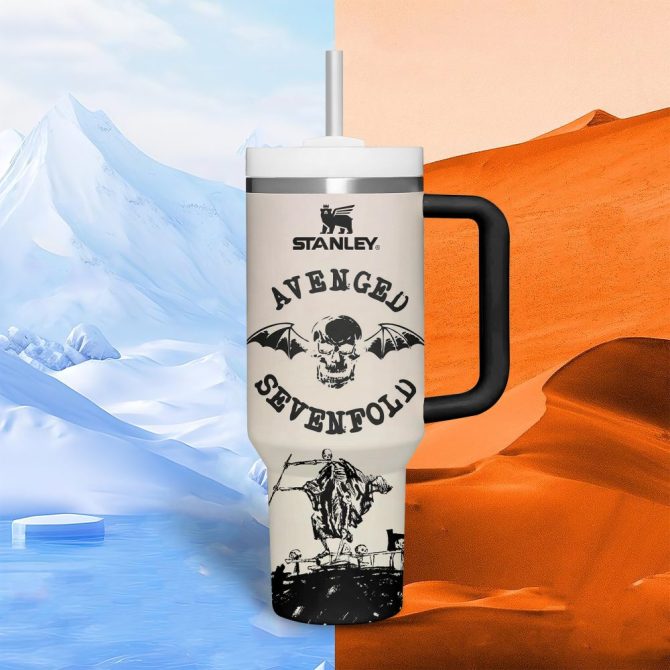 Avenged Sevenfold Music Custom Stanley Quencher 40Oz Stainless Steel Tumbler With Handle - Image 5