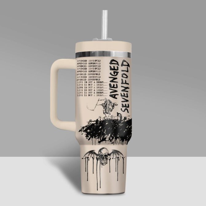 Avenged Sevenfold Music Custom Stanley Quencher 40Oz Stainless Steel Tumbler With Handle - Image 2