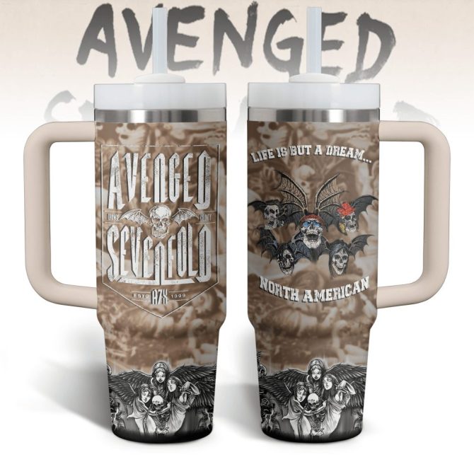 Avenged Sevenfold Music Custom Stanley Quencher 40Oz Stainless Steel Tumbler With Handle