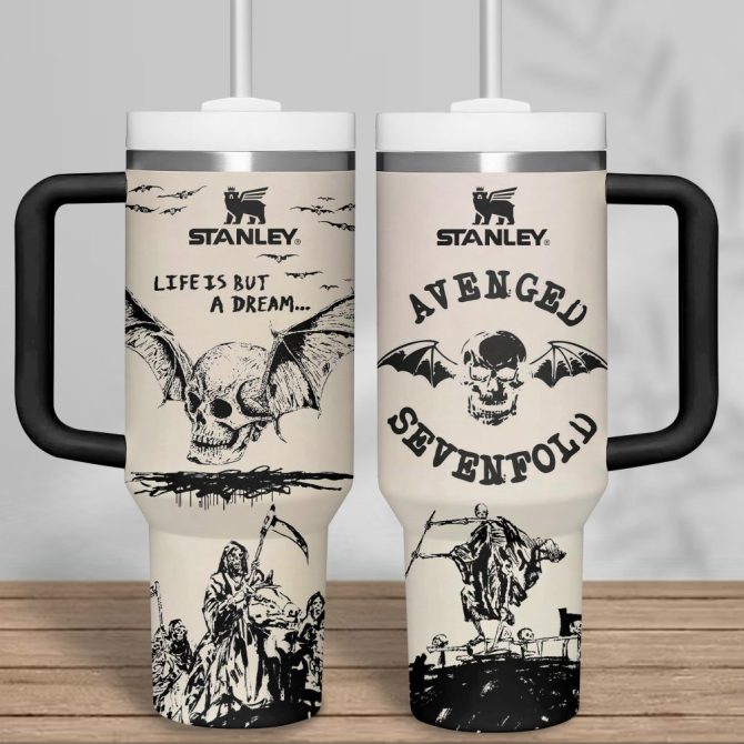 Avenged Sevenfold Music Custom Stanley Quencher 40Oz Stainless Steel Tumbler With Handle - Image 3