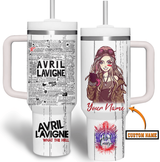 Avril Lavigne Music Custom Stanley Quencher 40Oz Stainless Steel Tumbler