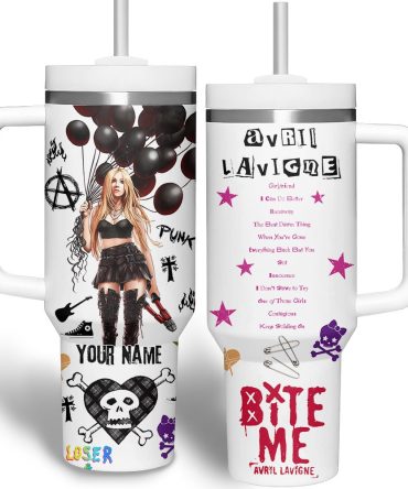 Avril Lavigne Music Custom Stanley Quencher 40Oz Stainless Steel Tumbler