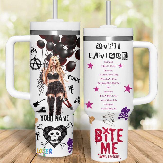 Avril Lavigne Music Custom Stanley Quencher 40Oz Stainless Steel Tumbler - Image 2