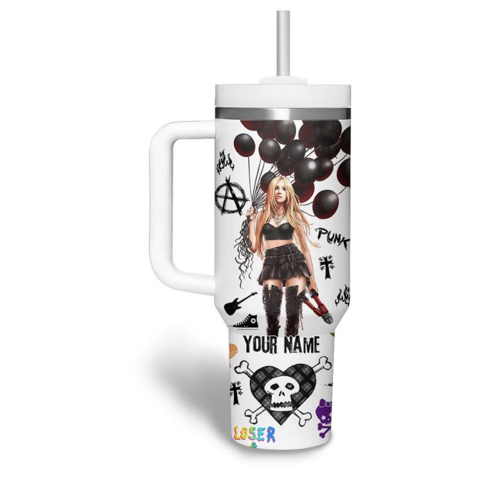 Avril Lavigne Music Custom Stanley Quencher 40Oz Stainless Steel Tumbler - Image 3
